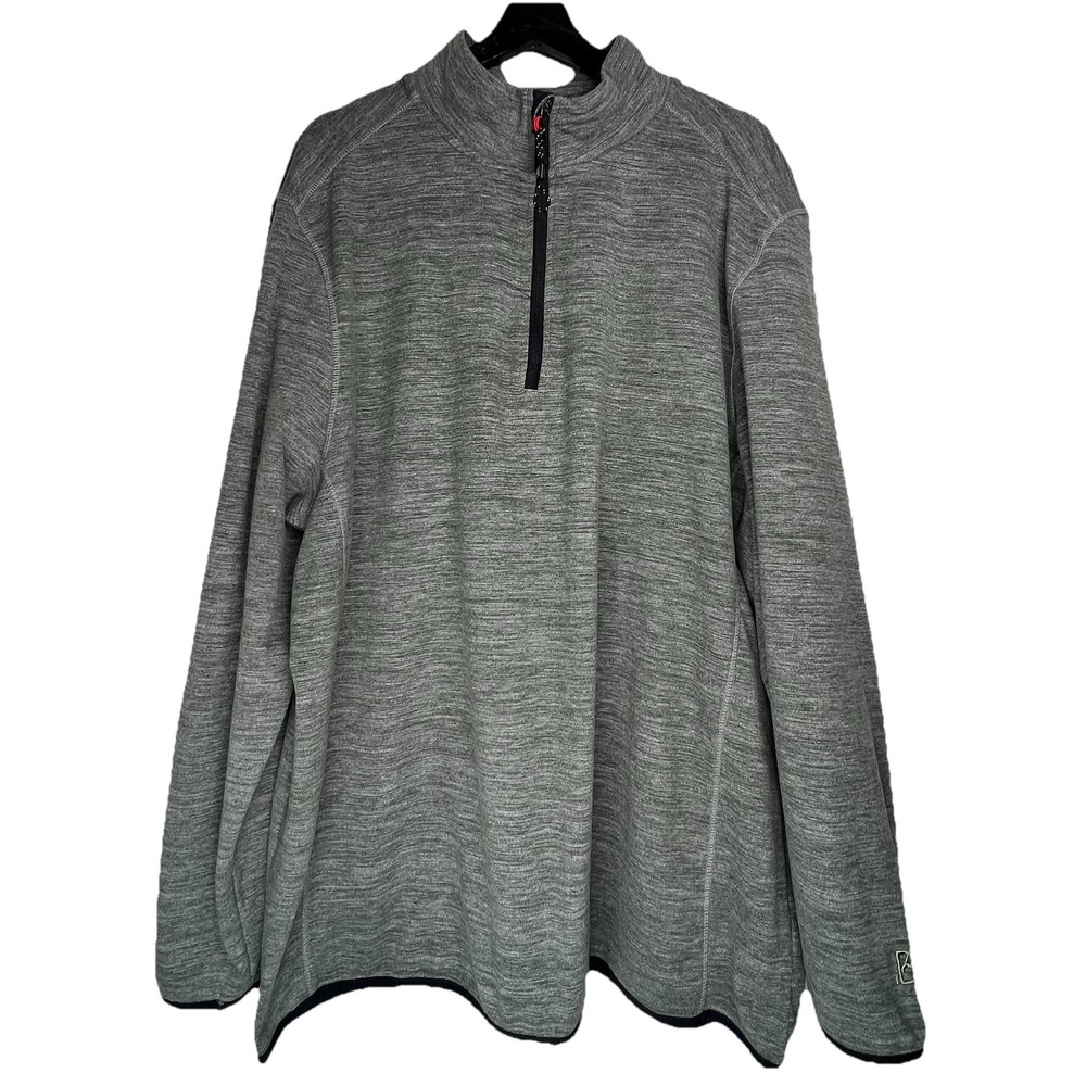 Avalanche Outdoor Supply Co Mens XXL Gray Quarter Zip Pullover CAM150U Heathered